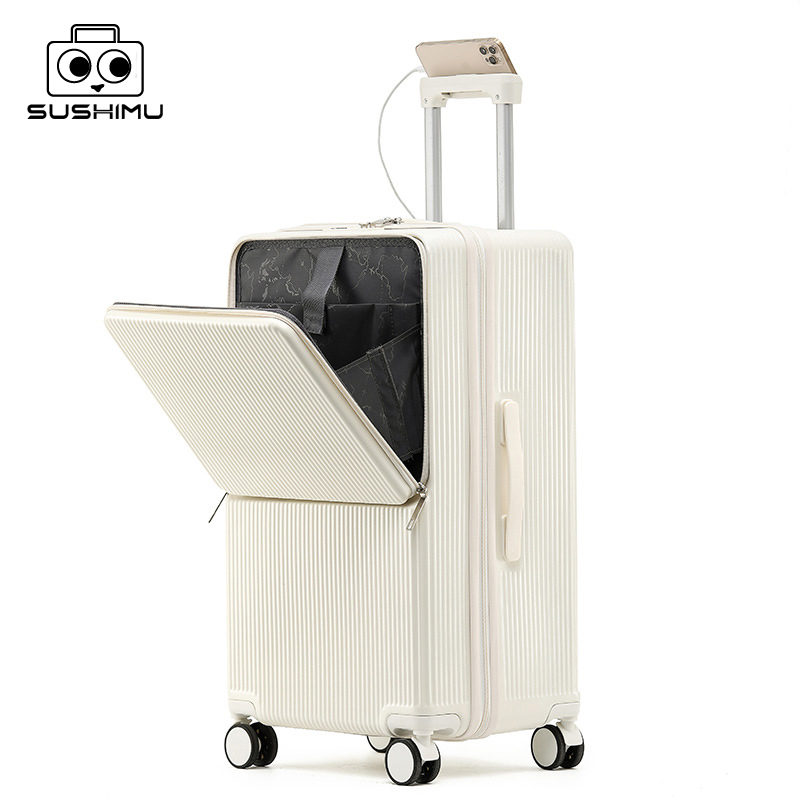 Aluminum Frame Carry On Luggage - Sushimu حقيبة واسعة مقبض حقيبة سفر