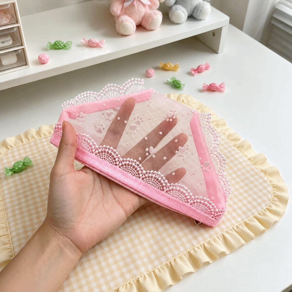 حقيبة تخزين أنيقة من الدانتيل  - مراجعة Cosmetic Bags وسعره