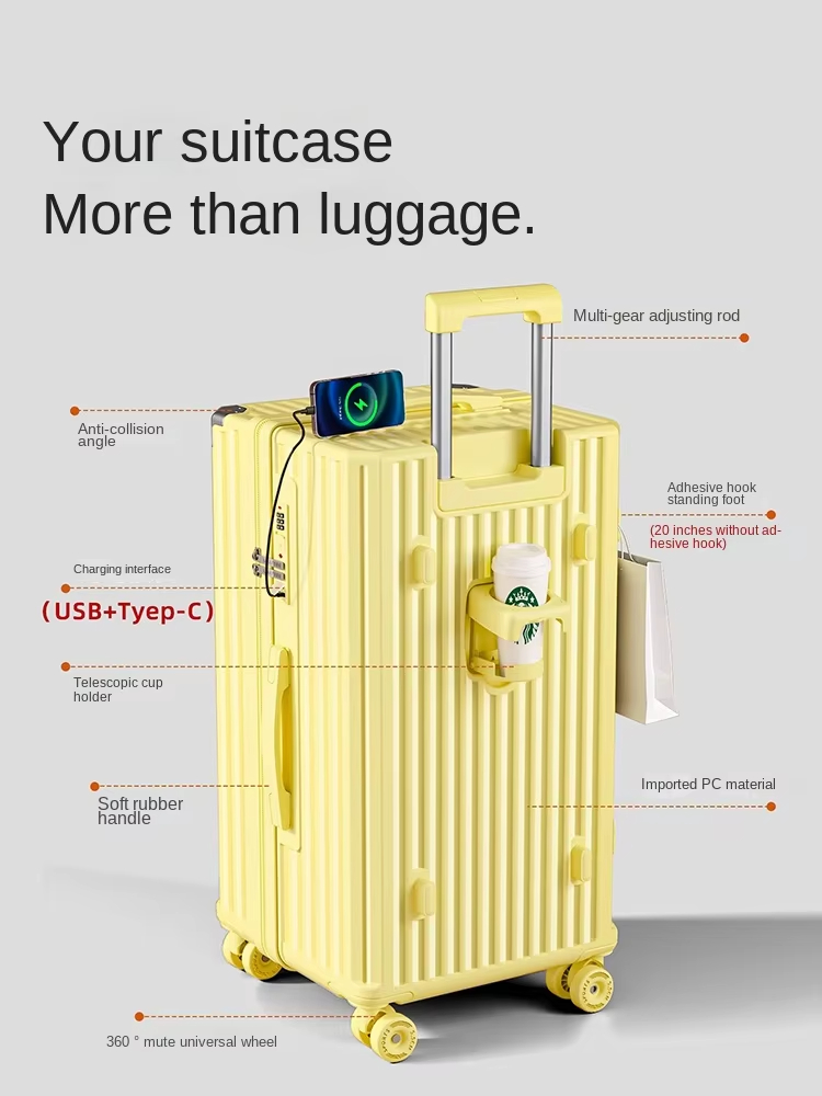 حقيبة سفر كبيرة السعة 30/32 بو - مراجعة Spinner Wheel Rolling Suitcase 20 Inch وسعره