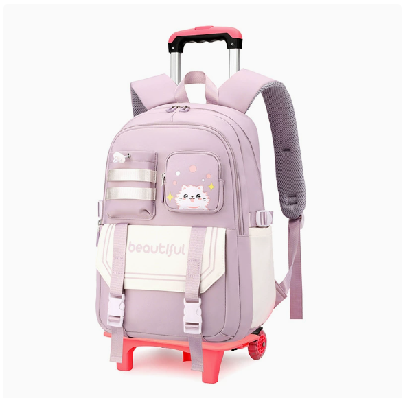 حقيبة ظهر مدرسية للأطفال بعجلا - مراجعة Foldable Rolling Luggage Bag وسعره