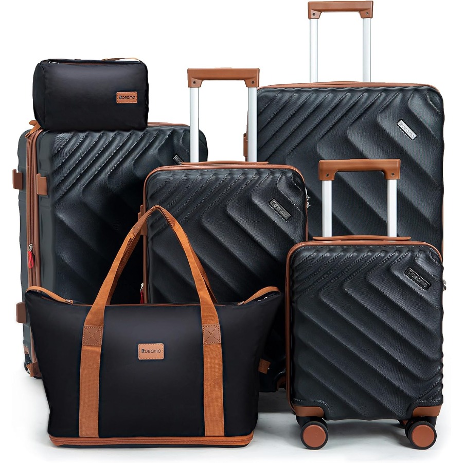 طقم حقائب سفر صلبة قابلة للتوس - مراجعة Expandable Hard Shell Luggage Set وسعره