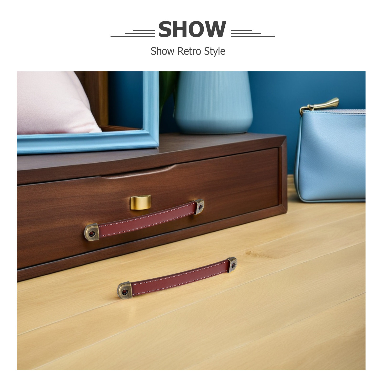 قطعتان من مقابض الخزائن المصنو - مراجعة Retro Vintage Trunk Suitcase وسعره